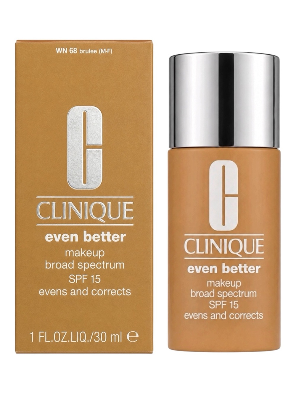 CLINIQUE EVEN BETTER MAKEUP BROAD SPECTRUM SPF FOUNDATION 30ML IN WN 68 BRULEE